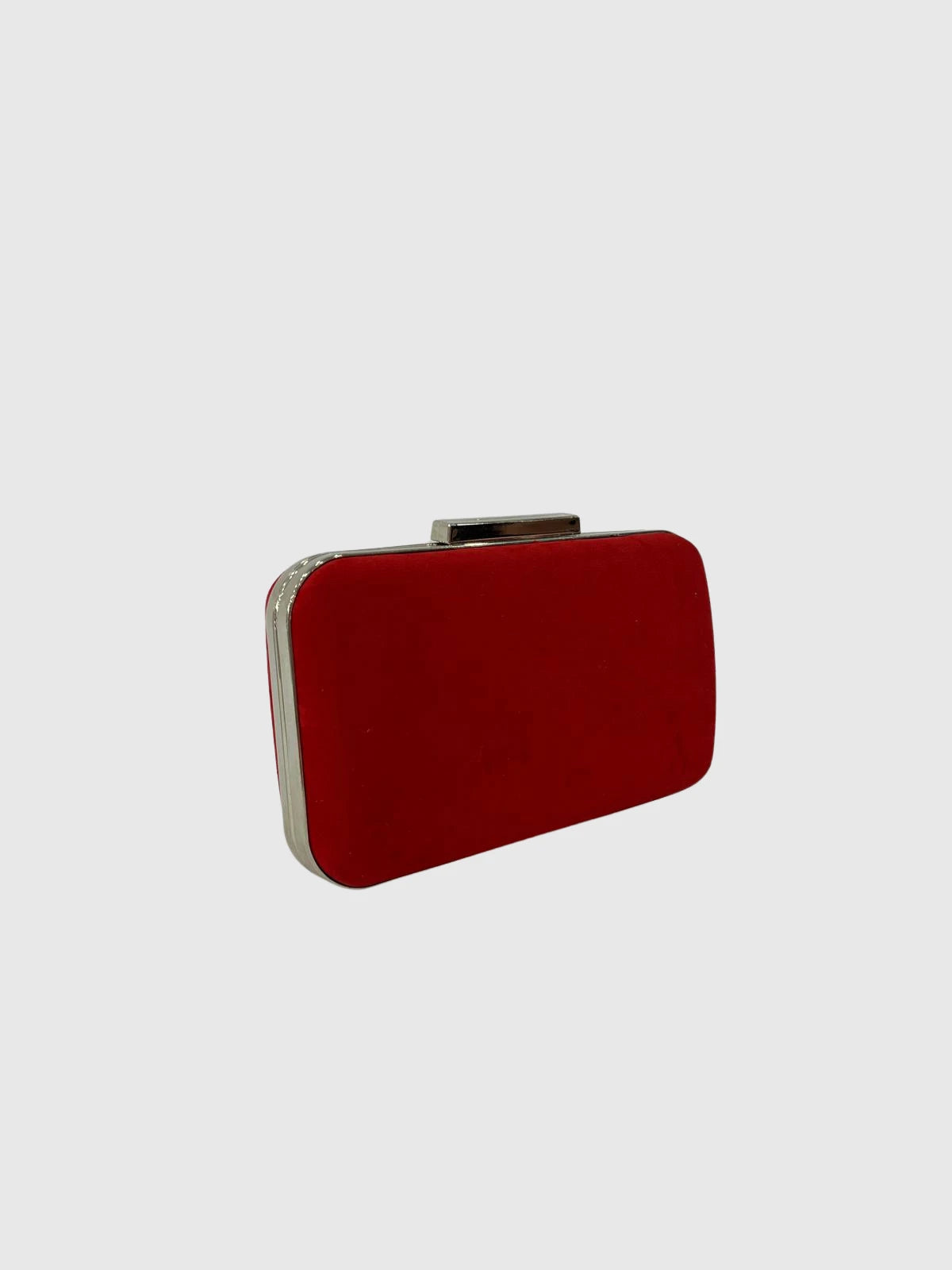 Kırmızı Kadife Abiye Clutch Çanta