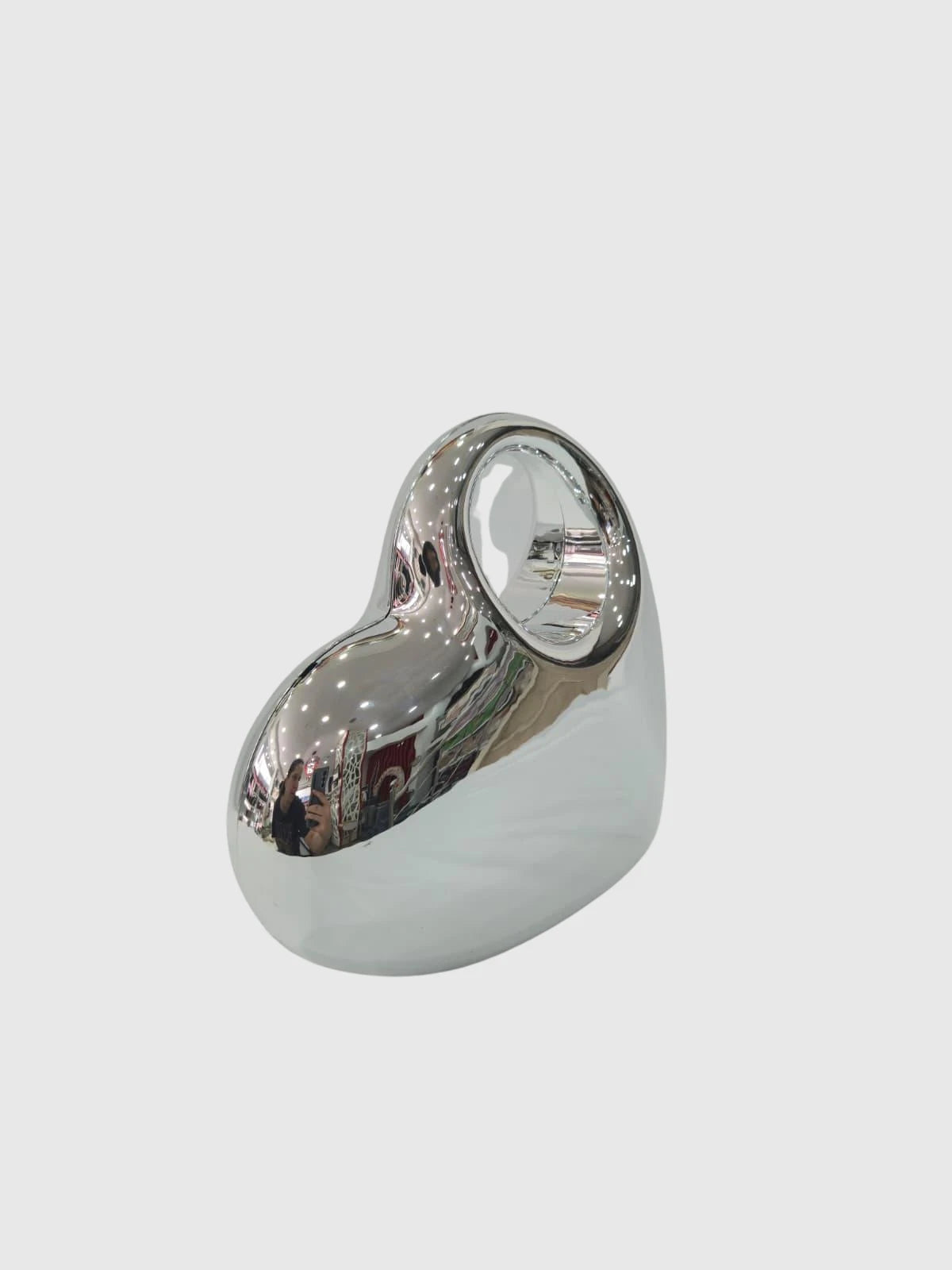 Silver Aynalı Metal Abiye Çanta