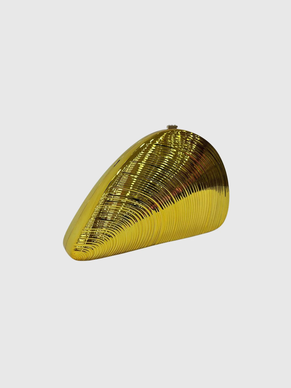 Gold Metal Dokulu Abiye Clutch Çanta