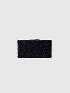 Siyah Taş İşlemeli Abiye Clutch Çanta