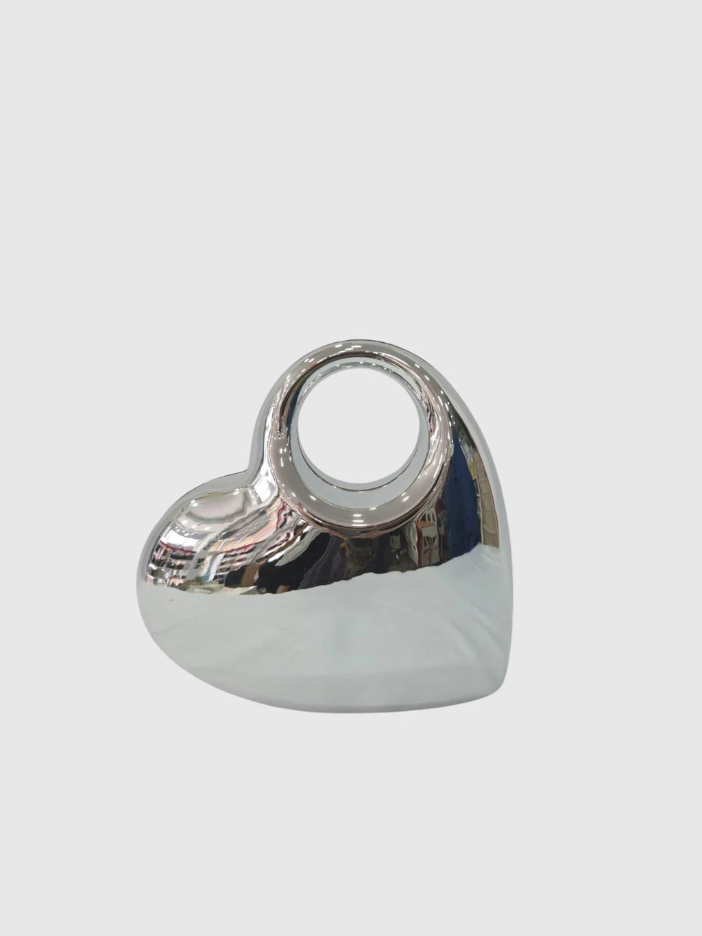 Silver Aynalı Metal Abiye Çanta