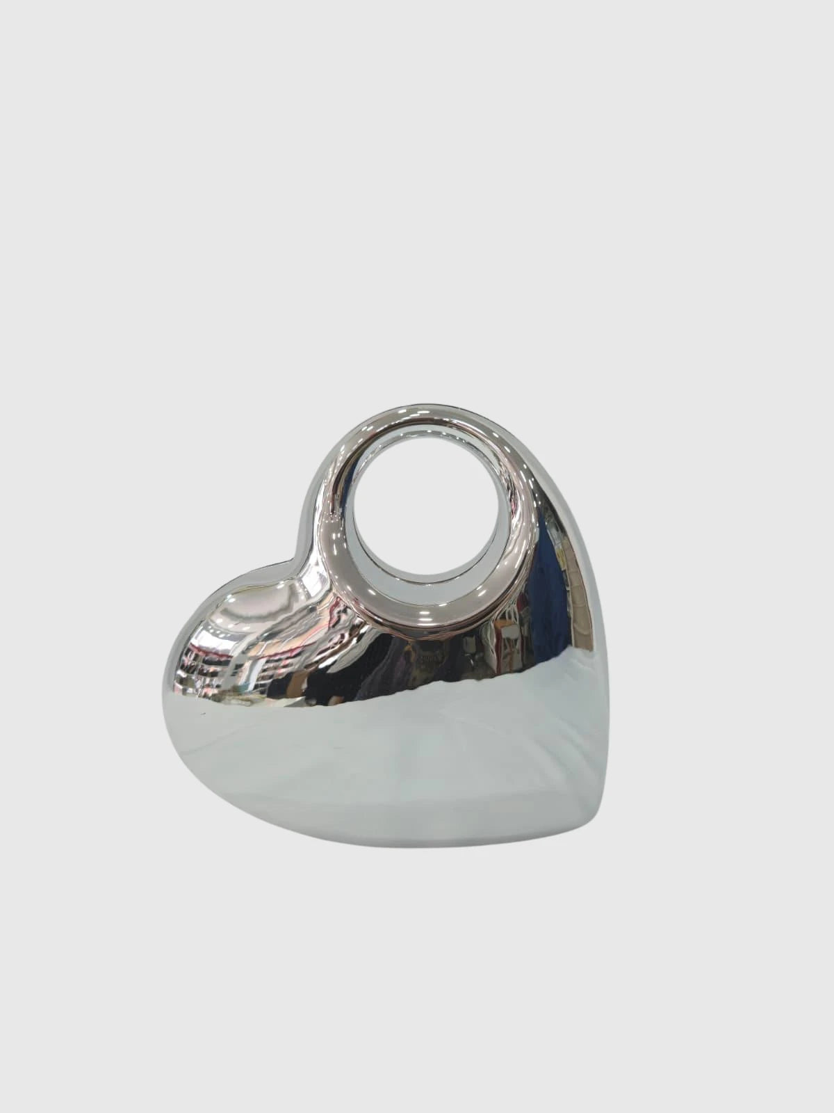Silver Aynalı Metal Abiye Çanta