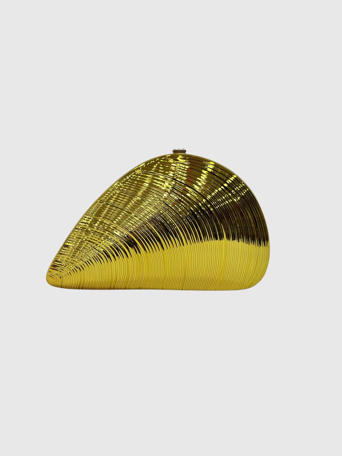 Gold Metal Dokulu Abiye Clutch Çanta