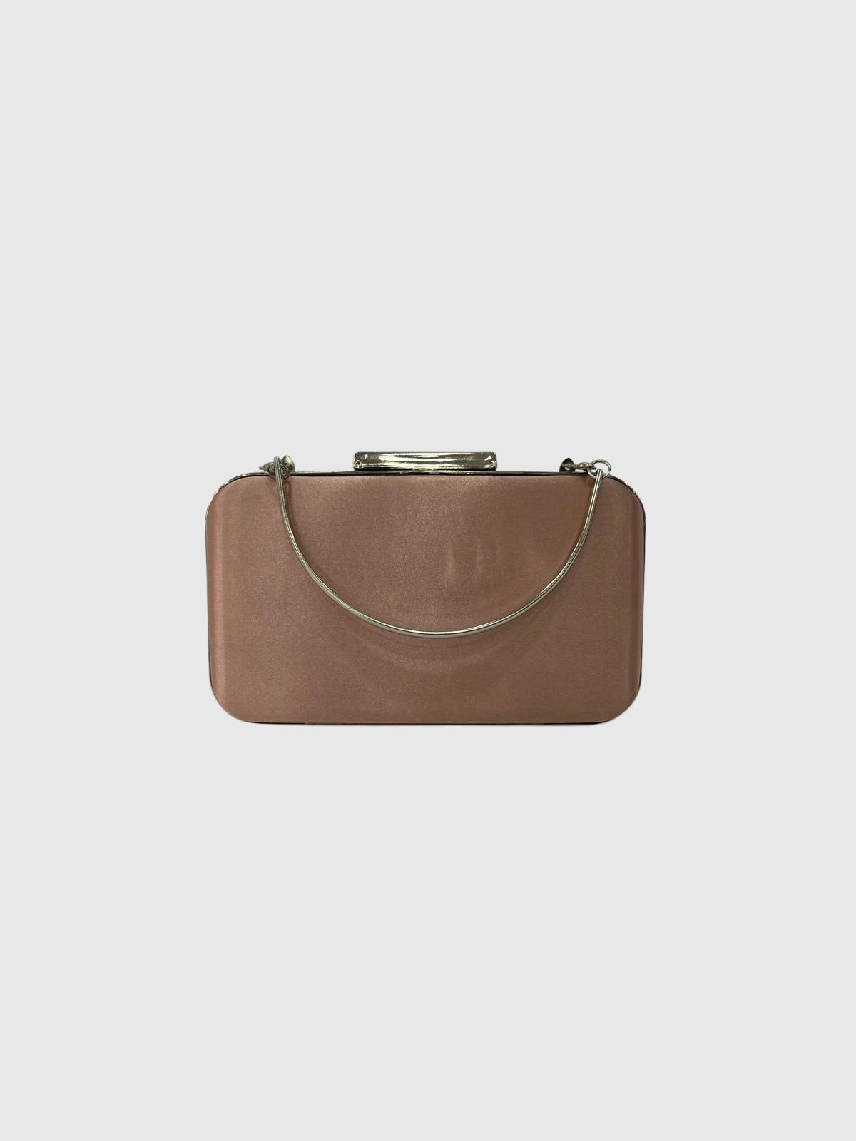 Rose Gold Metal Saplı Abiye Çanta
