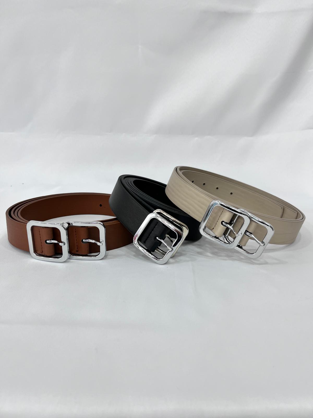 Elegant Thin Belt with Buckle