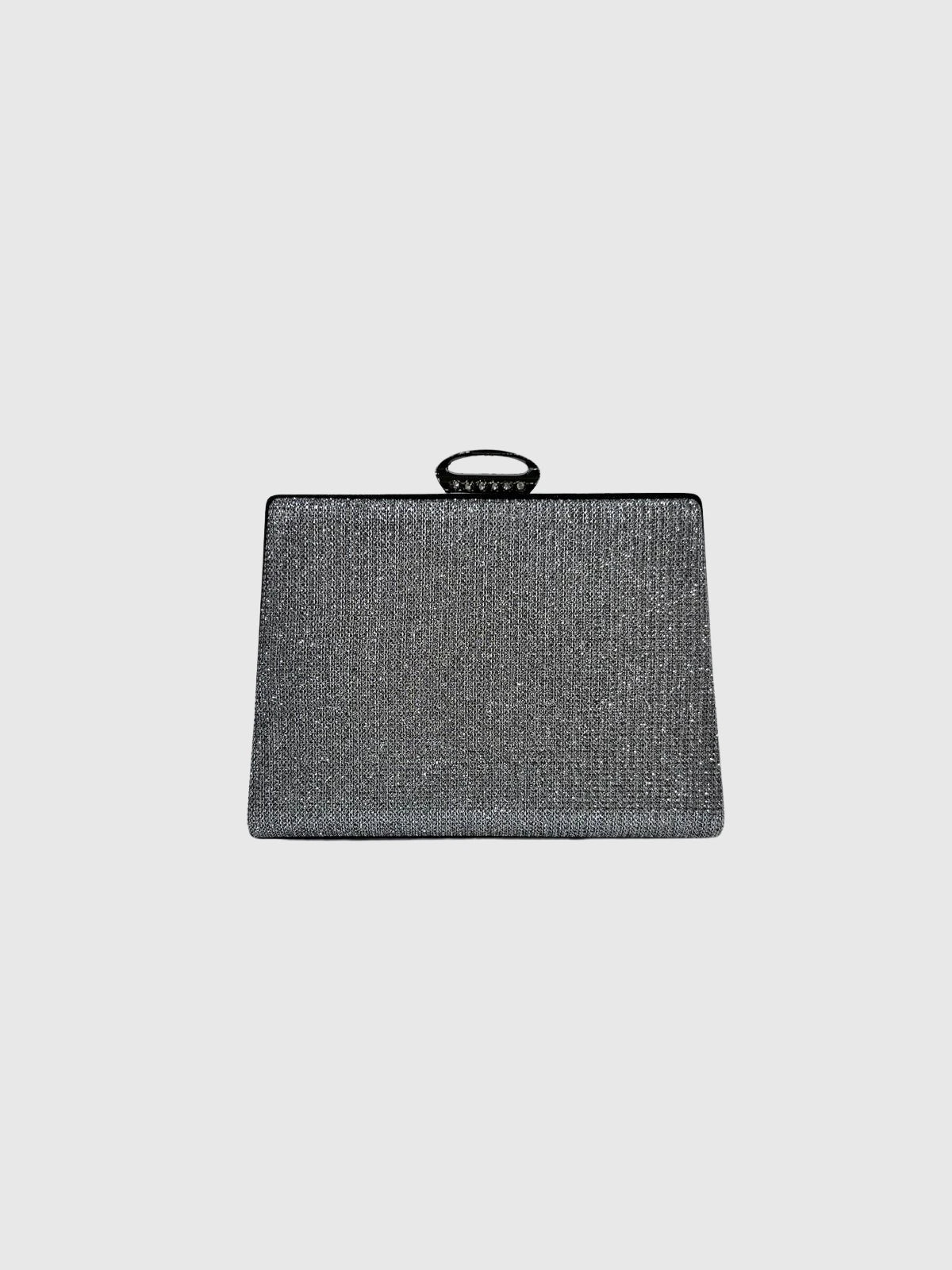 Gümüş Işıltılı Abiye Clutch Çanta