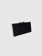 Siyah Taş İşlemeli Abiye Clutch Çanta