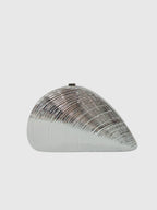 Silver Metal Dokulu Abiye Clutch Çanta