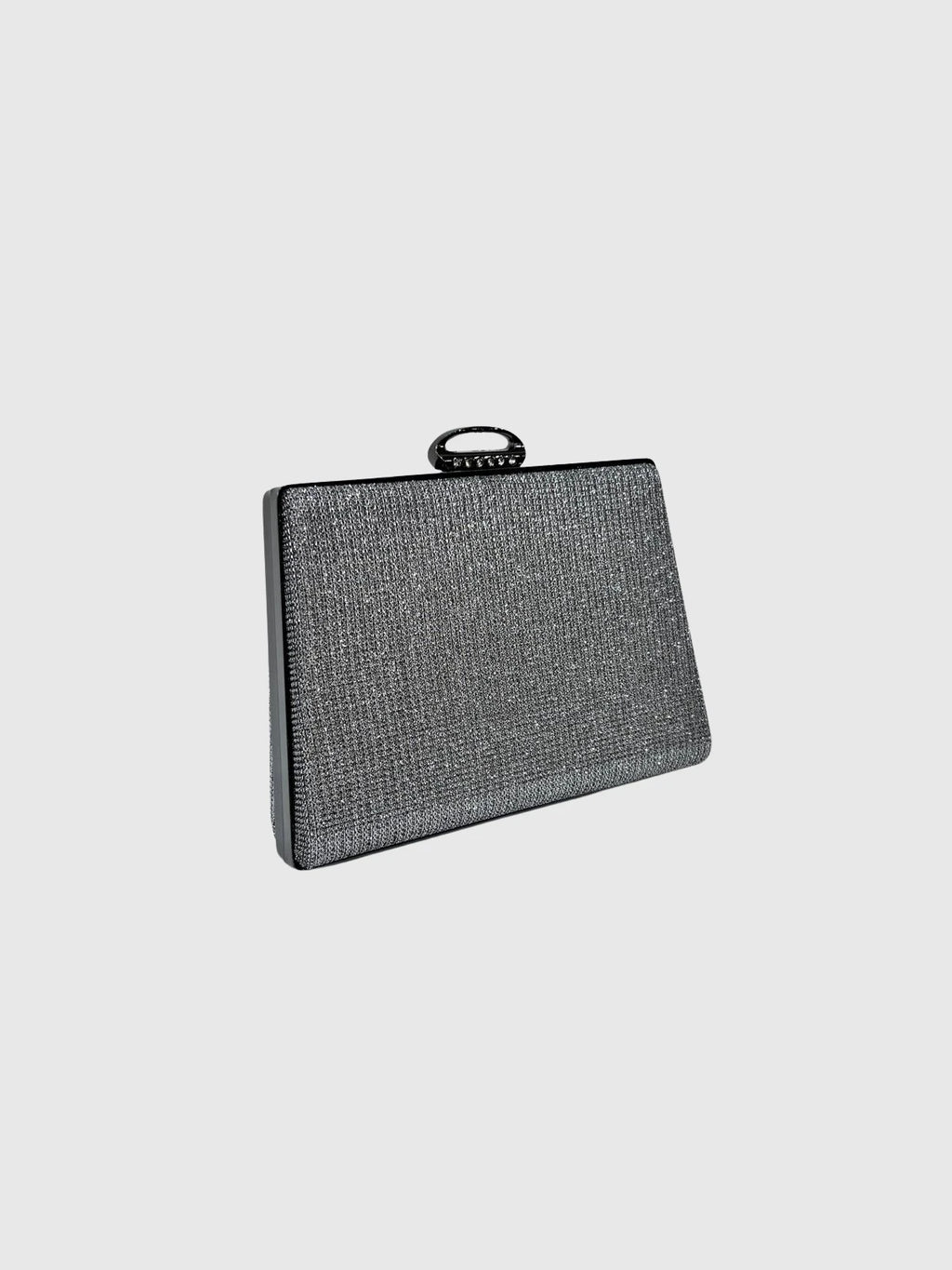 Gümüş Işıltılı Abiye Clutch Çanta