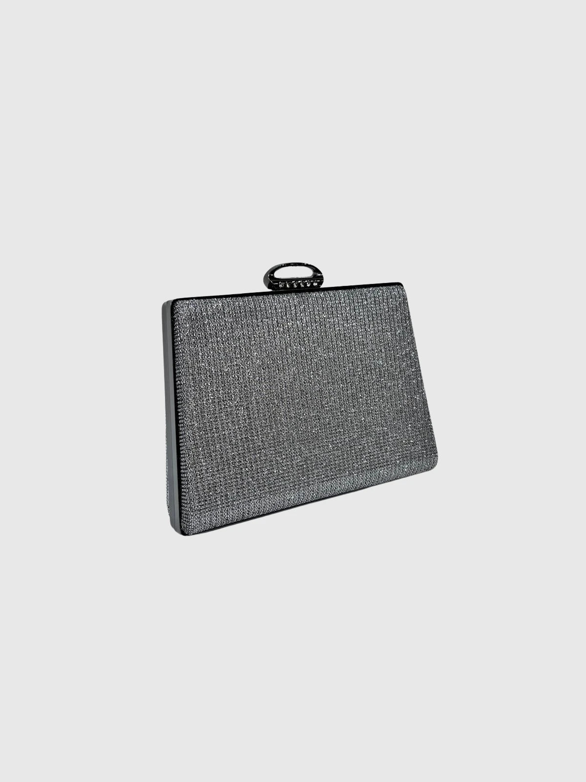 Gümüş Işıltılı Abiye Clutch Çanta