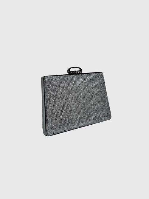 Gümüş Işıltılı Abiye Clutch Çanta