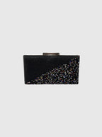 Siyah Çok Renkli Taş Detaylı Abiye Clutch Çanta