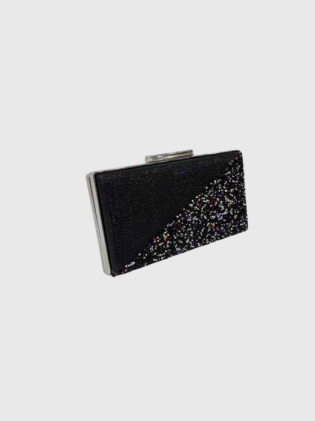 Siyah Çok Renkli Taş Detaylı Abiye Clutch Çanta
