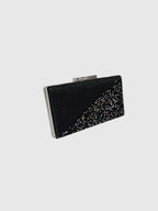 Siyah Çok Renkli Taş Detaylı Abiye Clutch Çanta