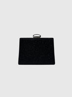 Siyah Işıltılı Taş Detaylı Abiye Clutch Çanta